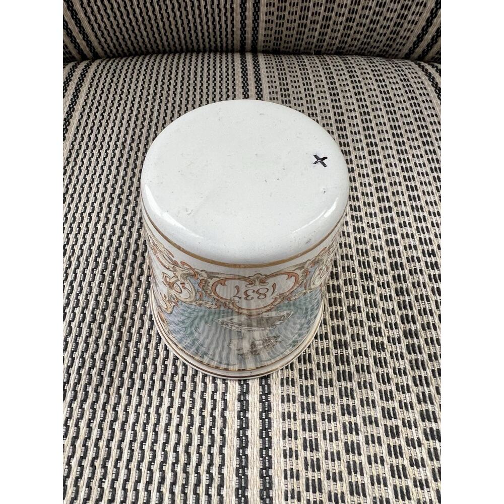 1897 Rare Antique Queen Victoria Diamond Jubilee Souvenir Enamel Cup Gilded - Picture 6 of 6